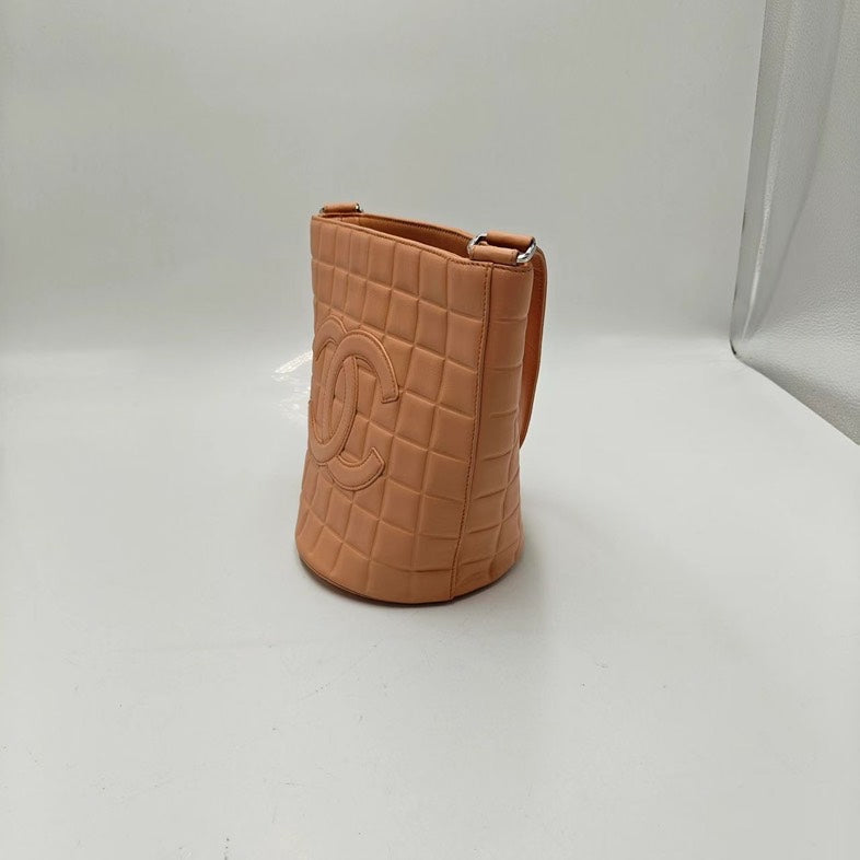 Chanel Vintage Beige Calfskin Shoulder Bag