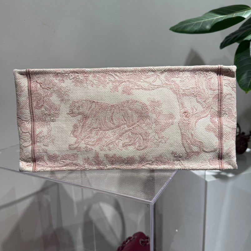 Christian Dior Book Tote Zoo Series Pink MM Size Tote Bag