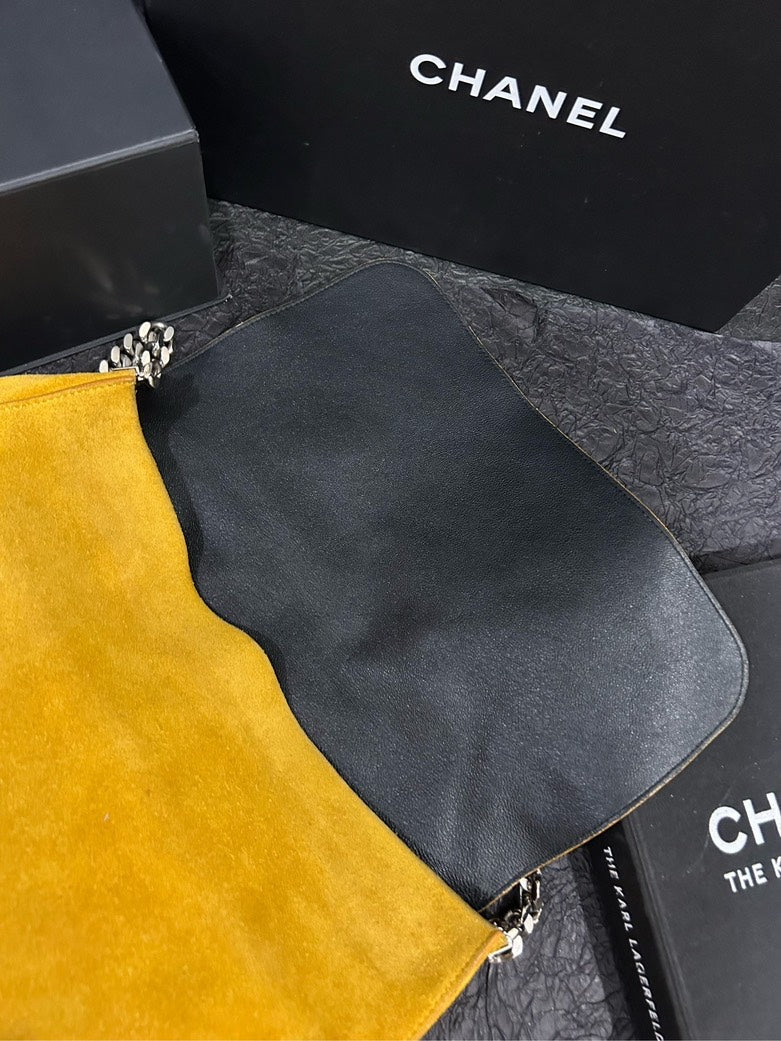 Celine Yellow Silver Chain Single Shoulder Tote Bag 32cm x 28cm