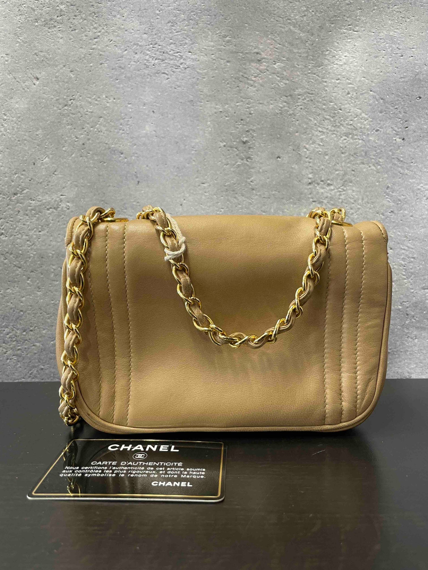Chanel Chain Bag Beige RE845163700 – Leather Shoulder Bag