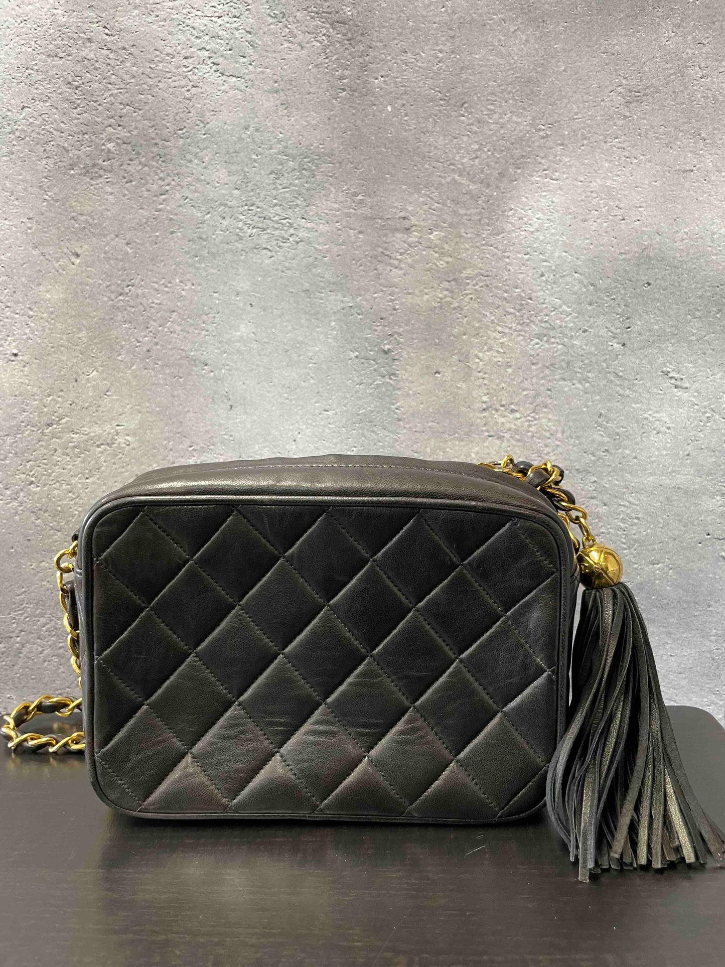 Chanel Camera Bag RE871478600 Black Quilted Leather Crossbody