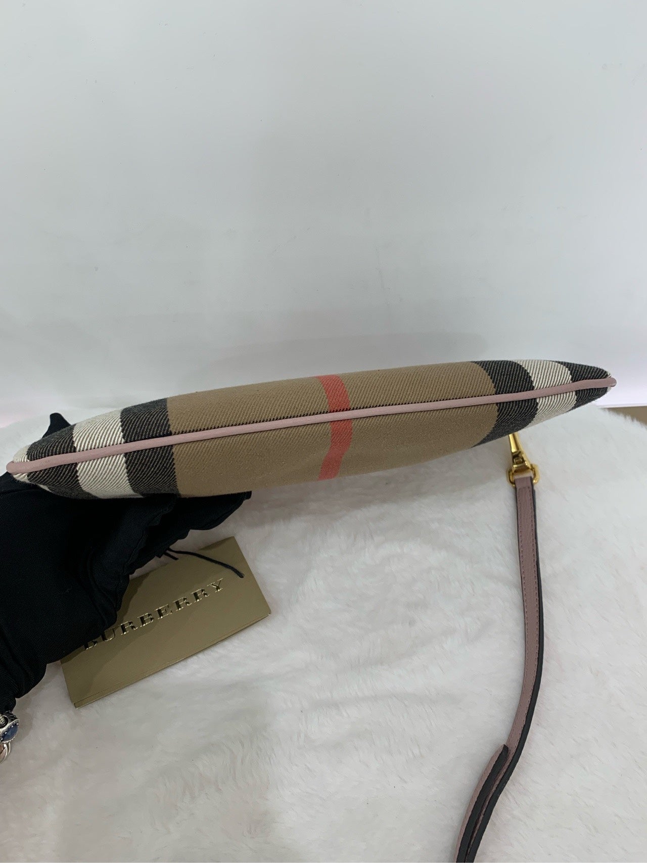 Burberry Vintage Check Crossbody Bag in Pink and Beige