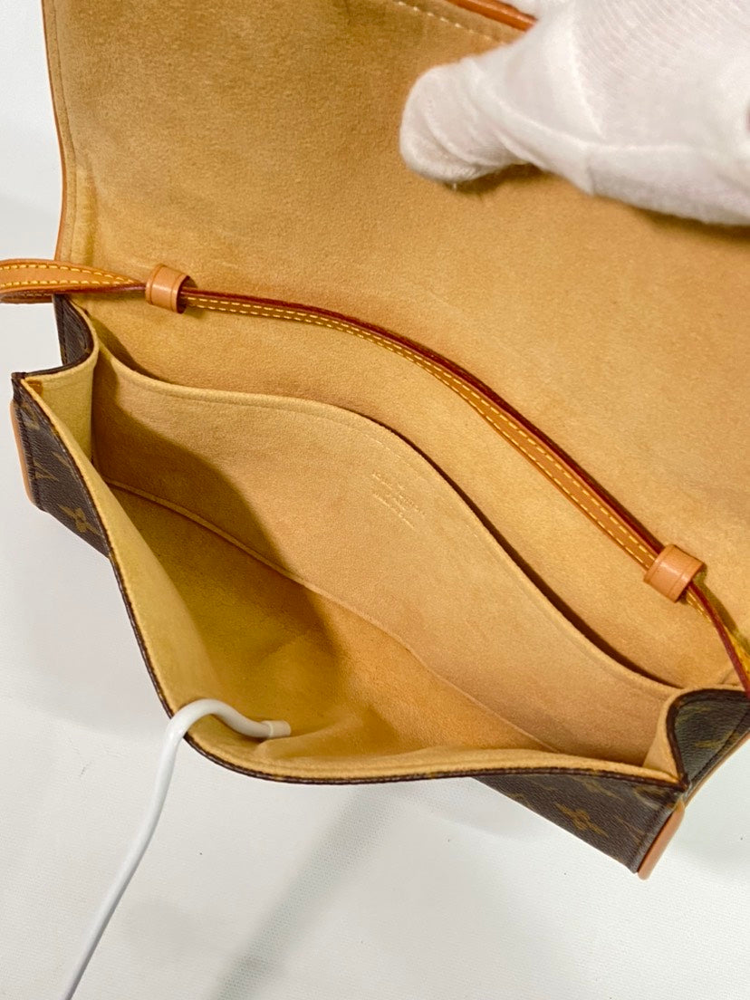 LOUIS VUITTON Pochette Twin GM Monogram Canvas Shoulder Bag - Brown