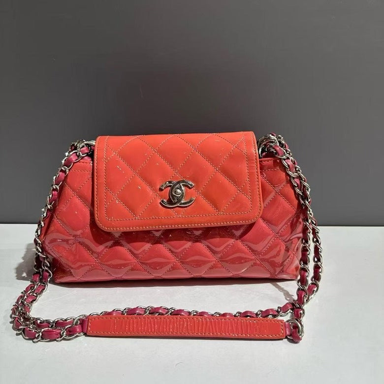 Chanel BCQ Quilted Coral Shoulder Bag