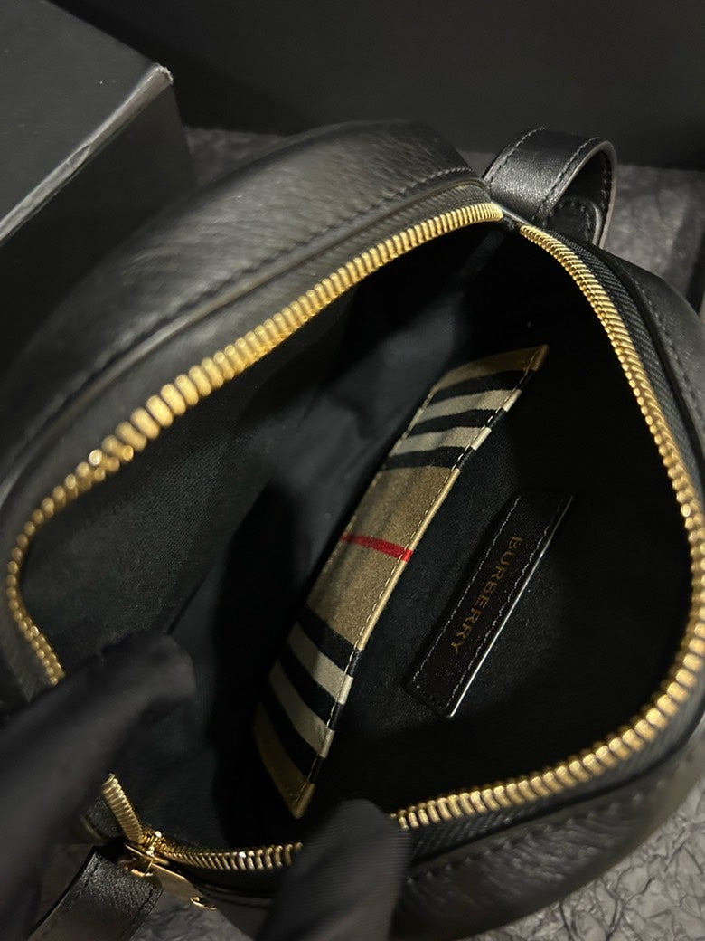 Burberry Monogram Canvas and Calfskin Beige Crossbody Bag