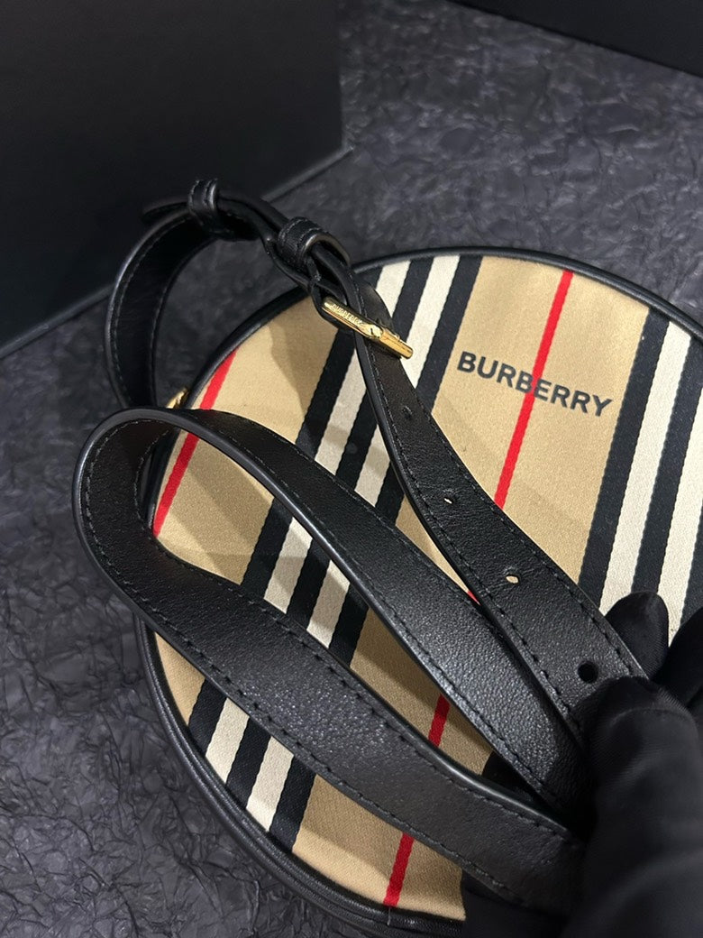 Burberry Monogram Canvas and Calfskin Beige Crossbody Bag