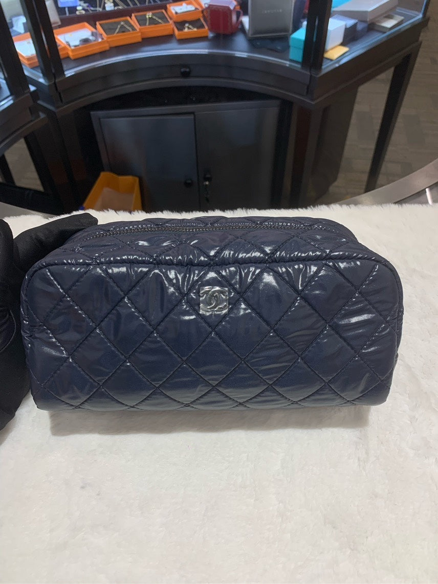 Chanel HBG Quilted Navy Leather Shoulder Bag