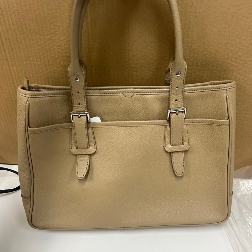 Preloved Burberry E8810 Tote Bag in Beige Leather