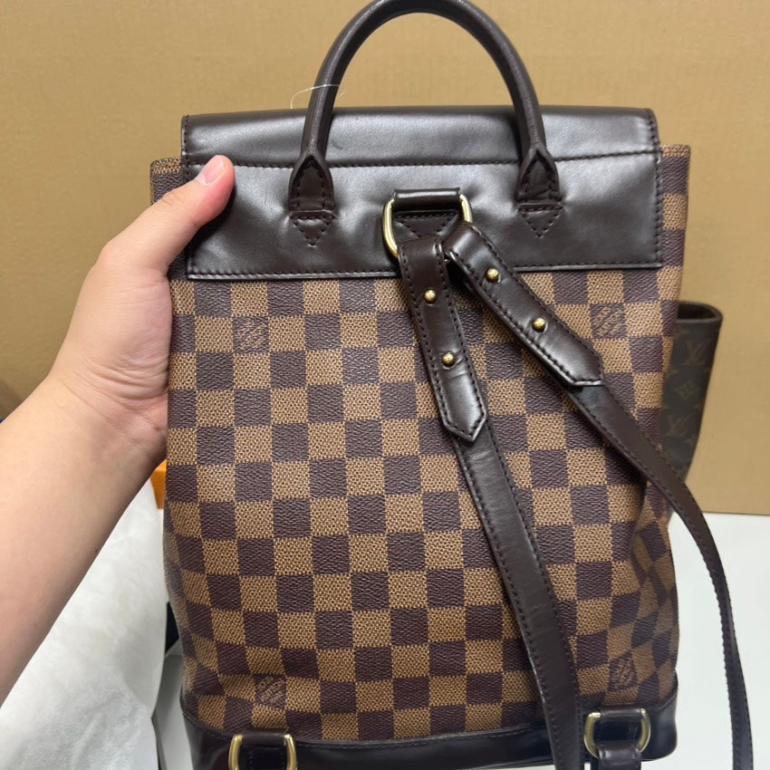 Louis Vuitton Damier Ebene Backpack E6699 - A Rank Preloved LV Ebeny Backpack