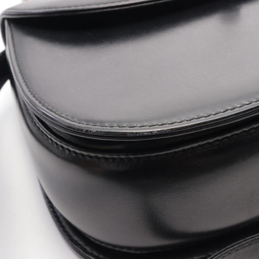 Pre-loved GUCCI Bamboo Handbag Leather Black 2WAY - Condition B