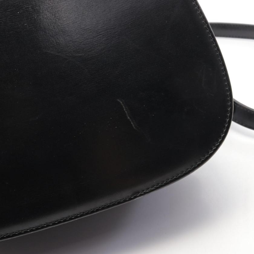 Pre-loved GUCCI Bamboo Handbag Leather Black 2WAY - Condition B