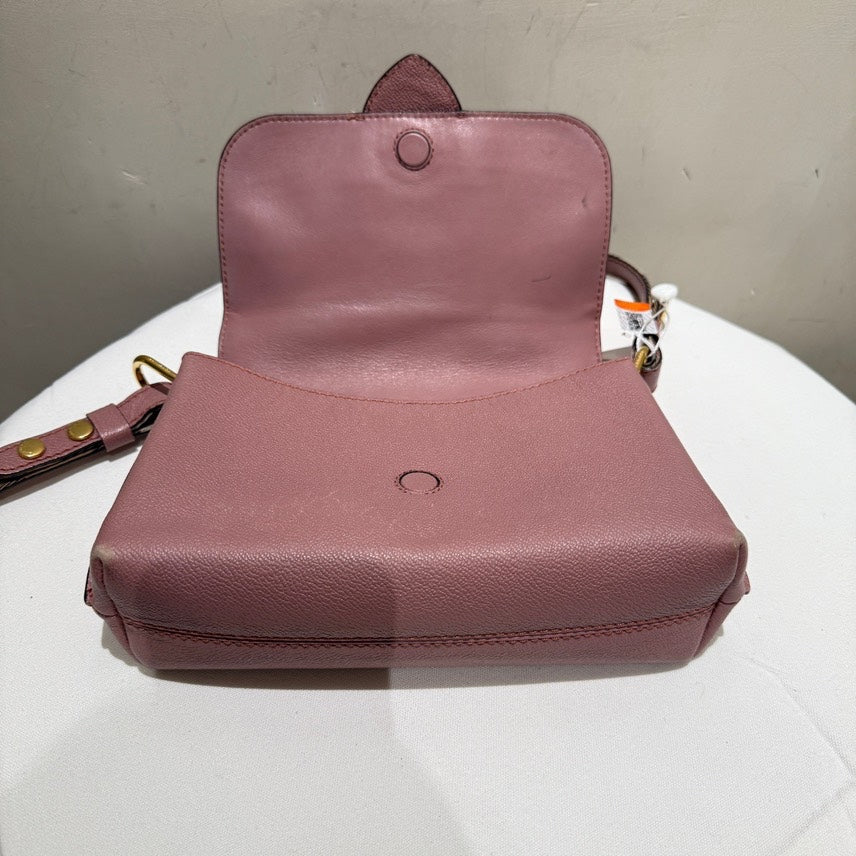 Burberry Leather Crossbody Bag in Rose Pink