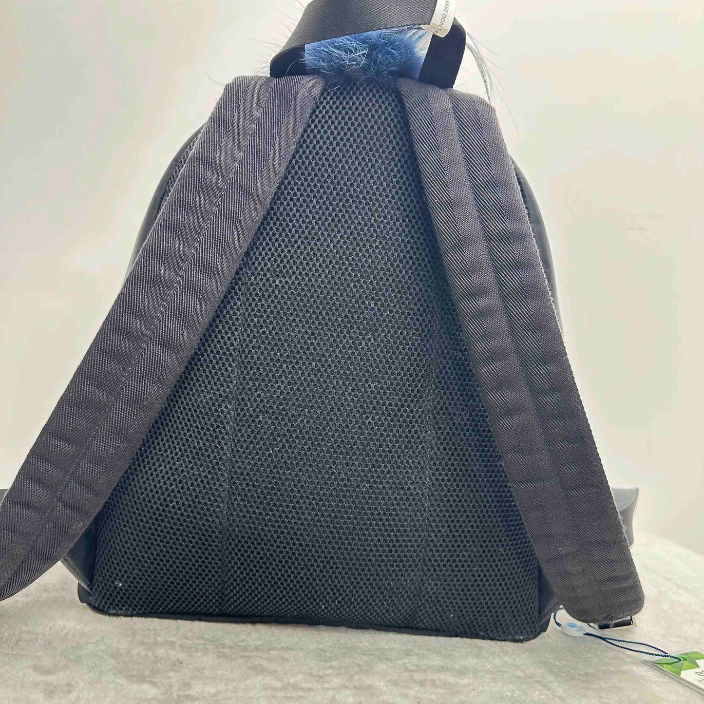 Fendi Monster Black & Pink Nylon Leather Trim Backpack Pre-loved BJ1101504030