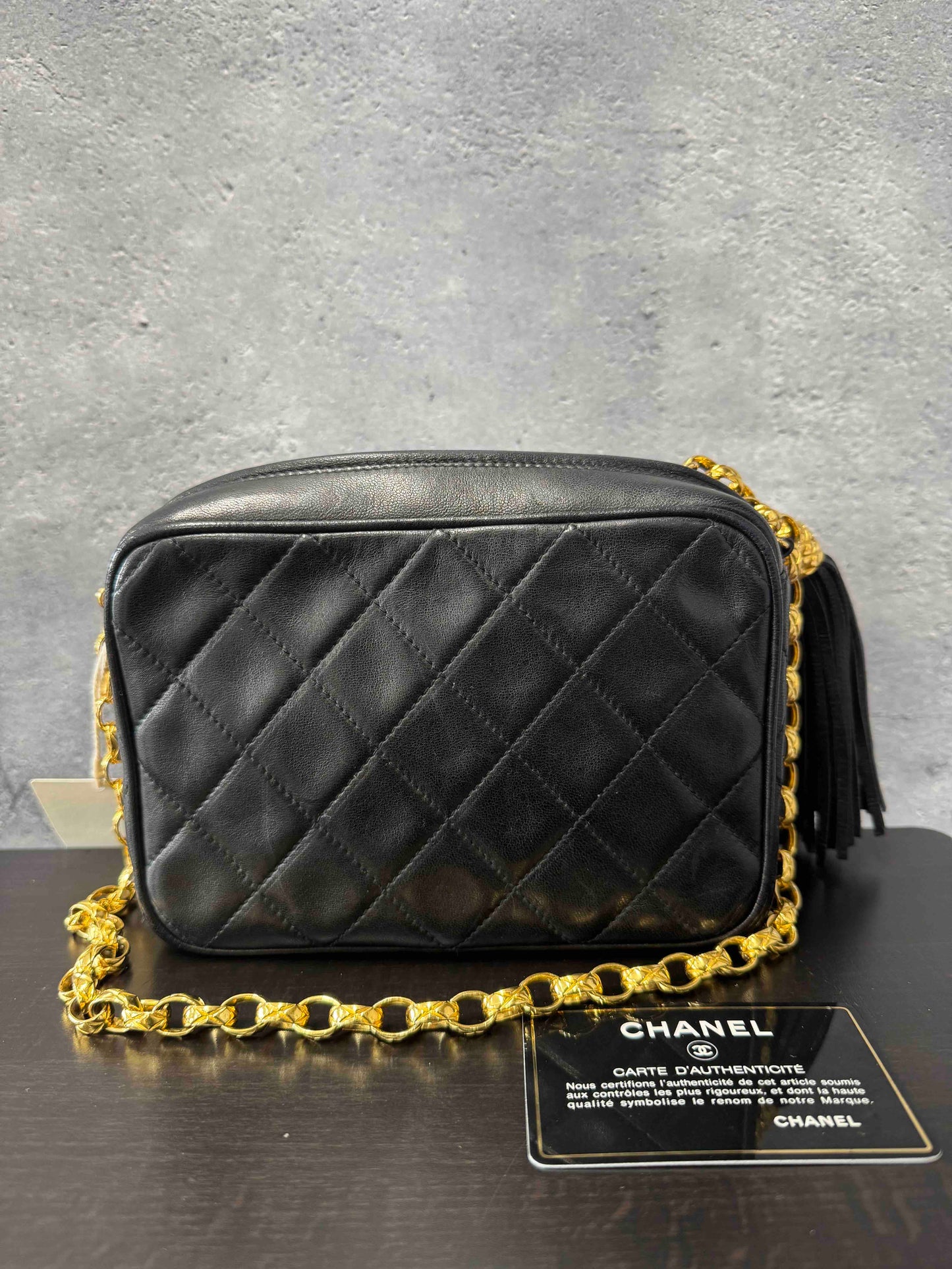 Chanel Camera Bag RE973375700 Black Quilted Leather Crossbody