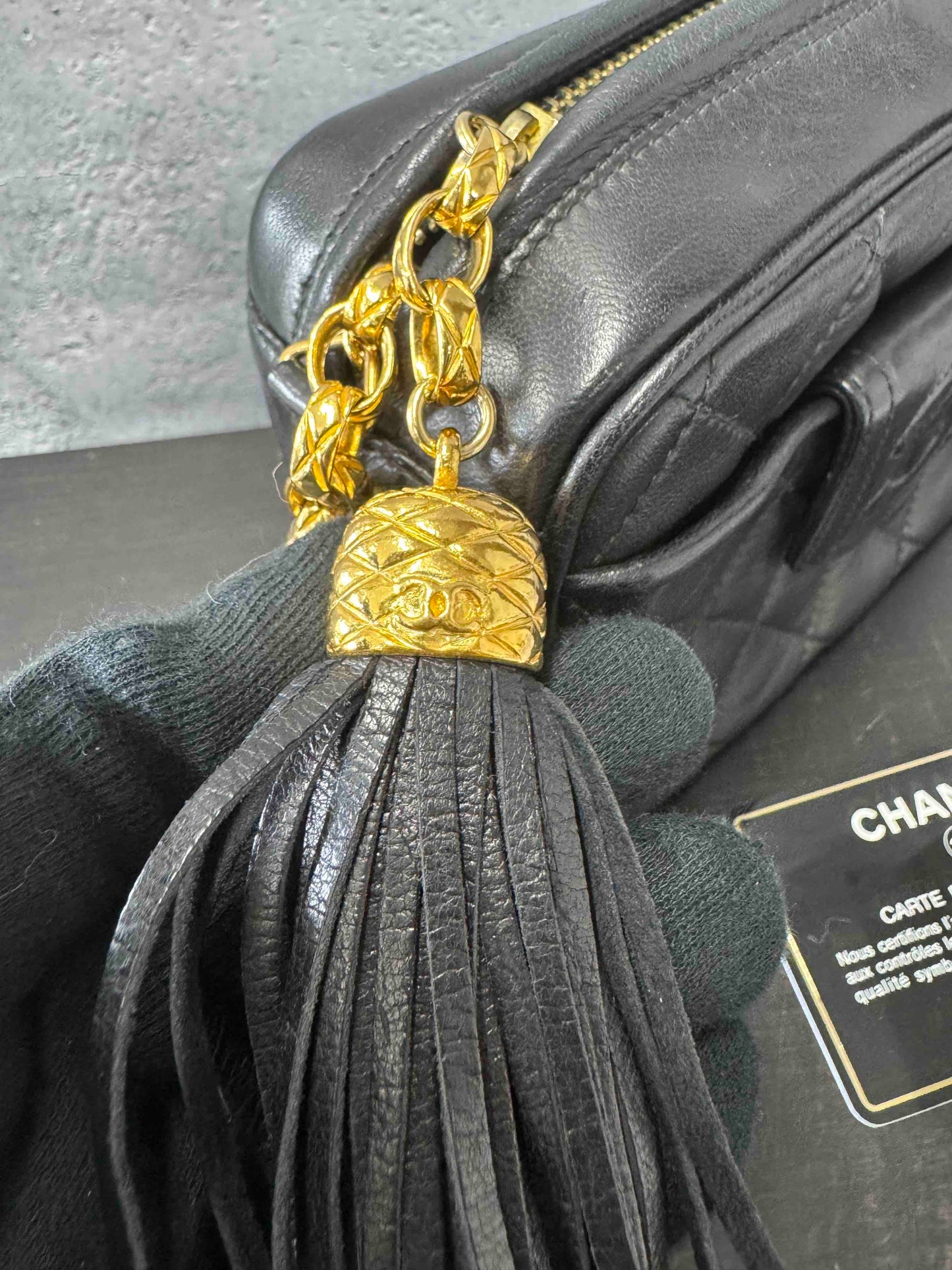 Chanel Camera Bag RE973375700 Black Quilted Leather Crossbody