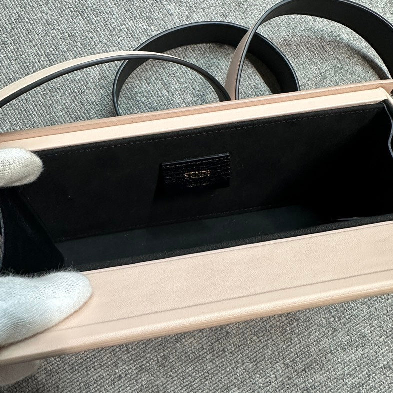 Pre-loved Fendi BVJ Beige Crossbody Bag