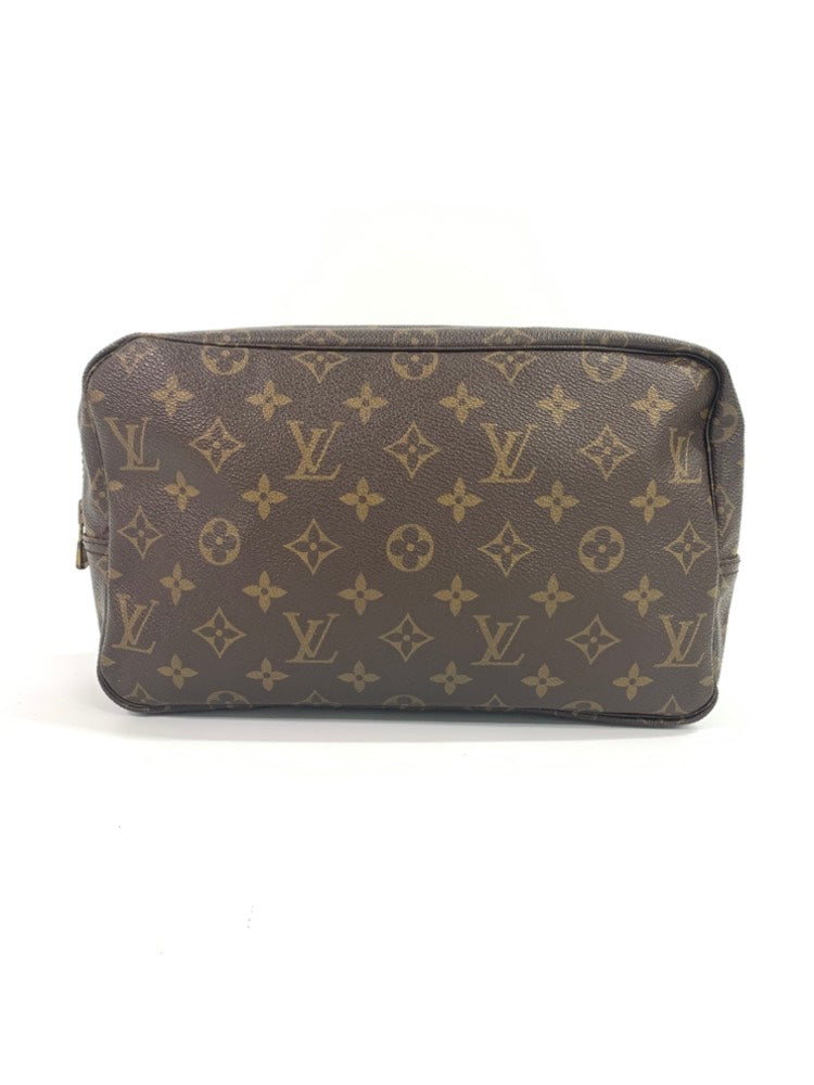 Louis Vuitton Monogram Canvas Pochette Clutch Bag Brown