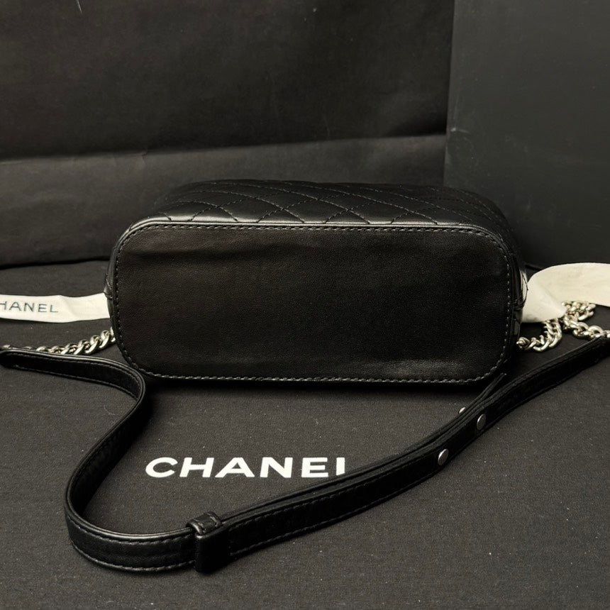 Chanel Quilted Leather Black Crossbody Bag