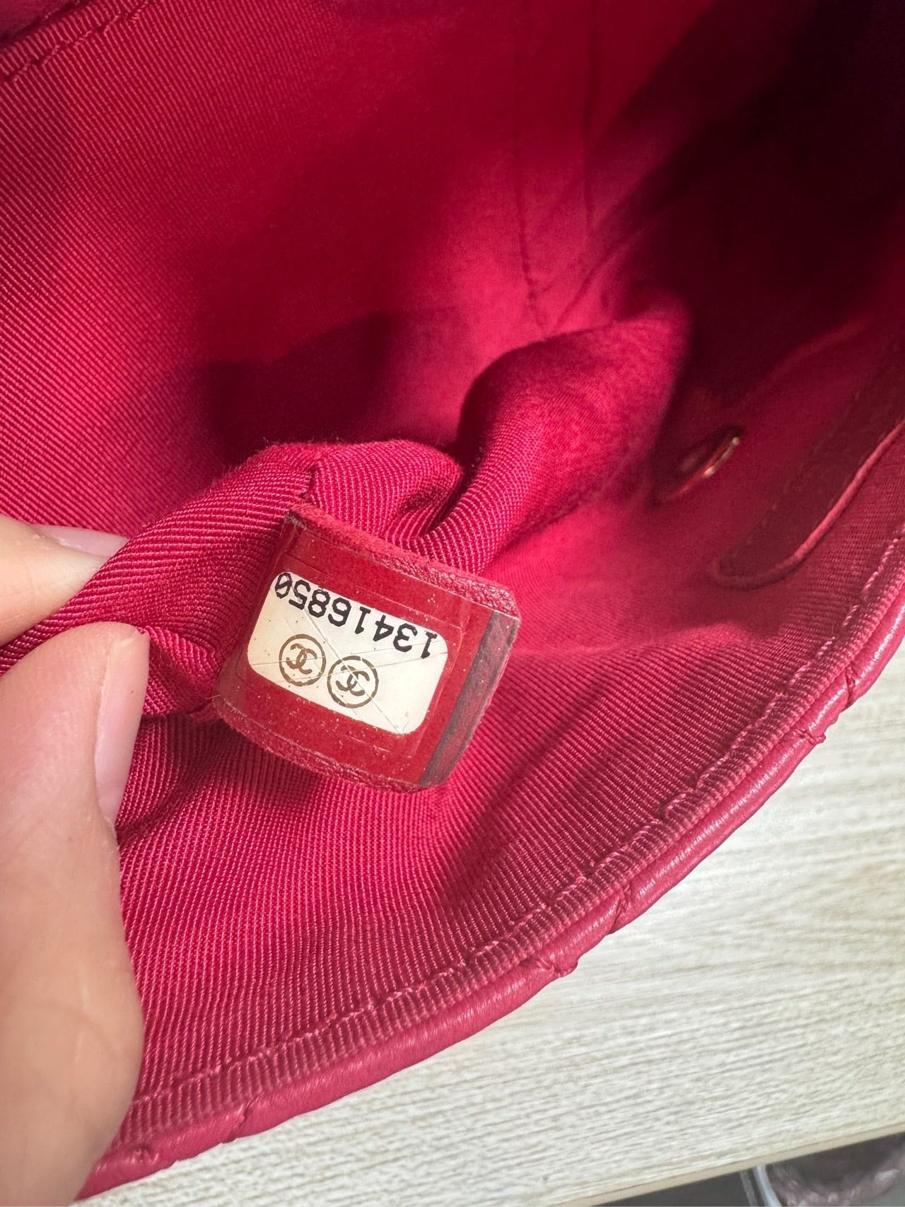 Chanel Classic Flap Pink Leather Shoulder Bag Preloved 2009-2010