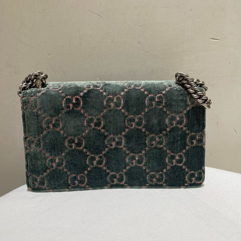 Gucci Dionysus Limited Edition Green Velvet Shoulder Bag