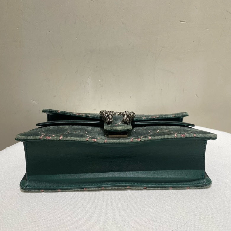 Gucci Dionysus Limited Edition Green Velvet Shoulder Bag