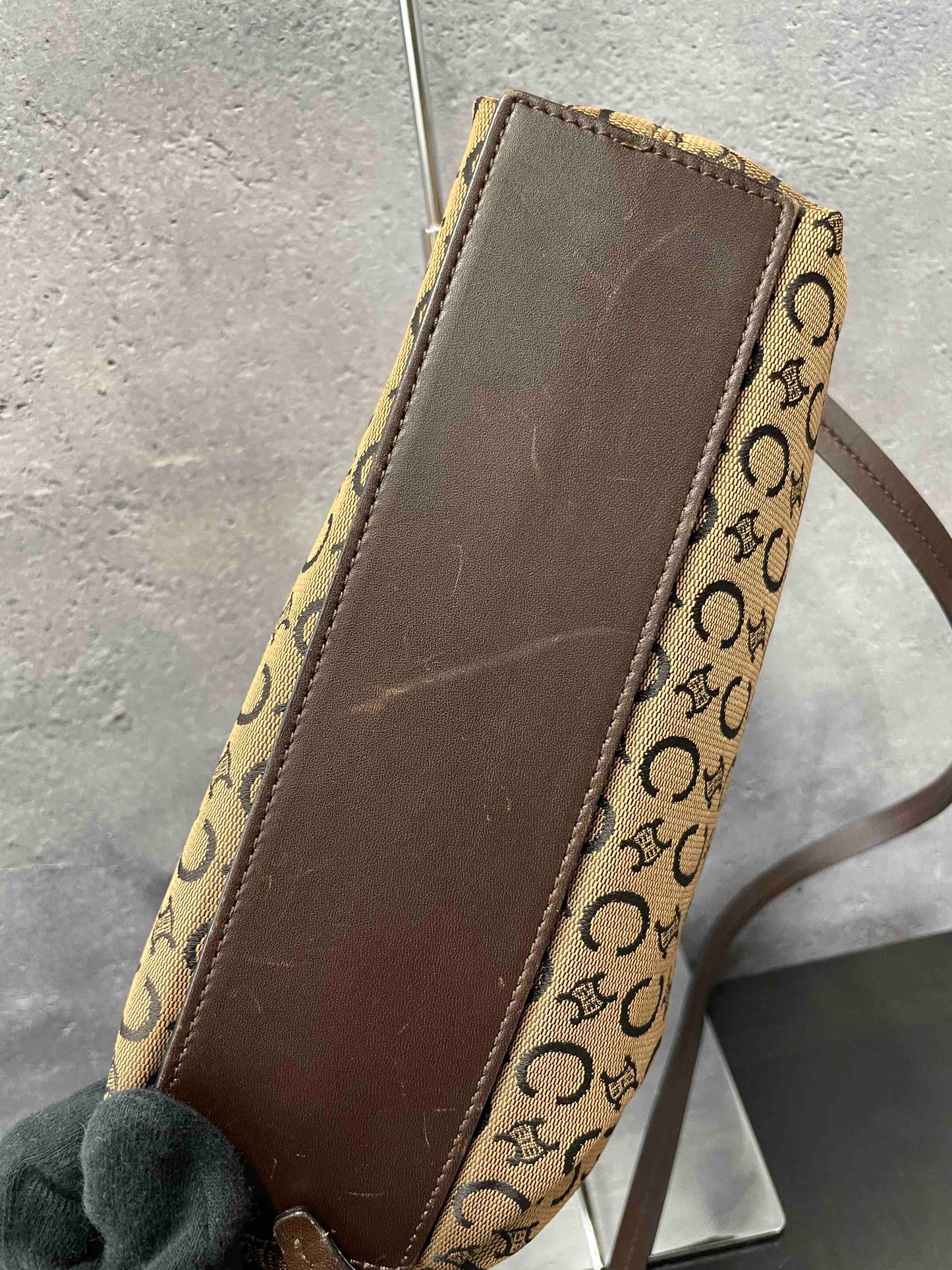 Celine Canvas Shoulder Bag RE98430100 Beige Shoulder Bag
