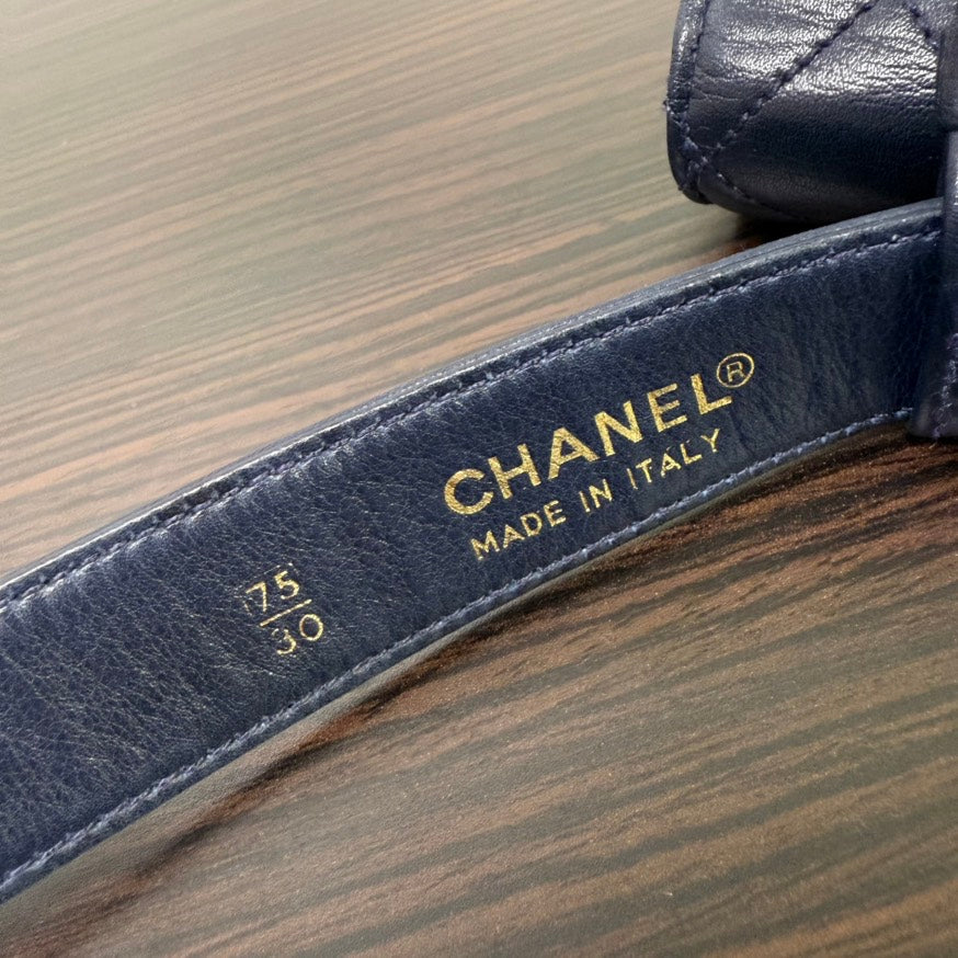 BP Vintage Chanel Lambskin Belt Bag Navy 75cm/30” LB114484
