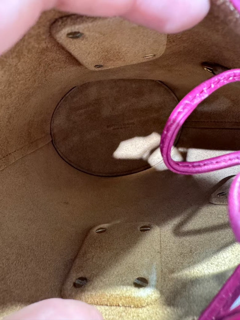 Pre-loved Bottega Veneta Mini Pink Leather Tote Bag