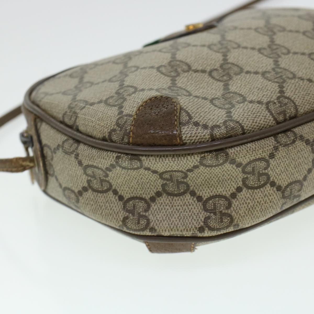 GUCCI GG Canvas Web Sherry Line Shoulder Bag Beige Red 89.02.066 rd5250