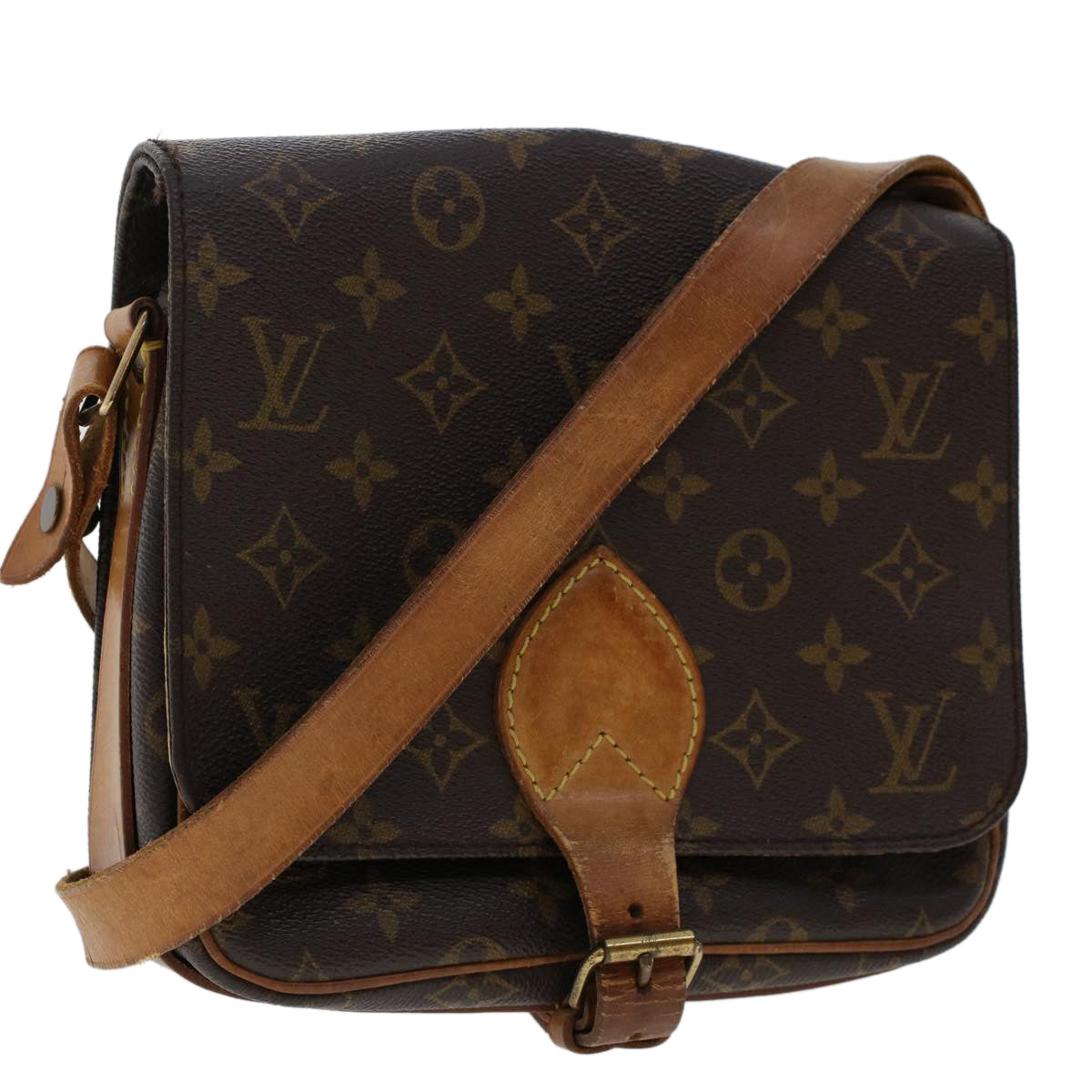 LOUIS VUITTON Monogram Cartouchiere MM Shoulder Bag M51253 LV rd5501