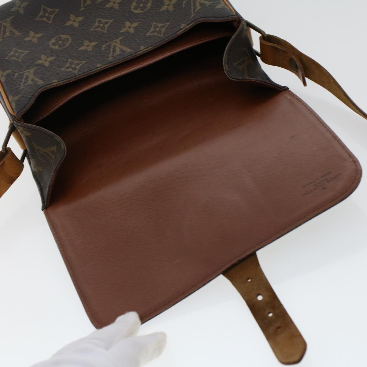 LOUIS VUITTON Monogram Cartouchiere MM Shoulder Bag M51253 LV rd5518