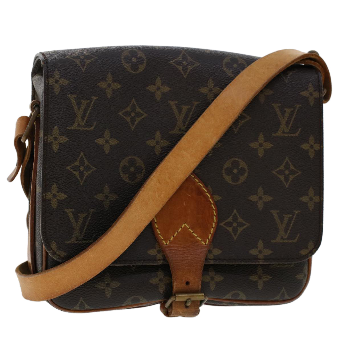 LOUIS VUITTON Monogram Cartouchiere MM Shoulder Bag M51253 LV rd5518