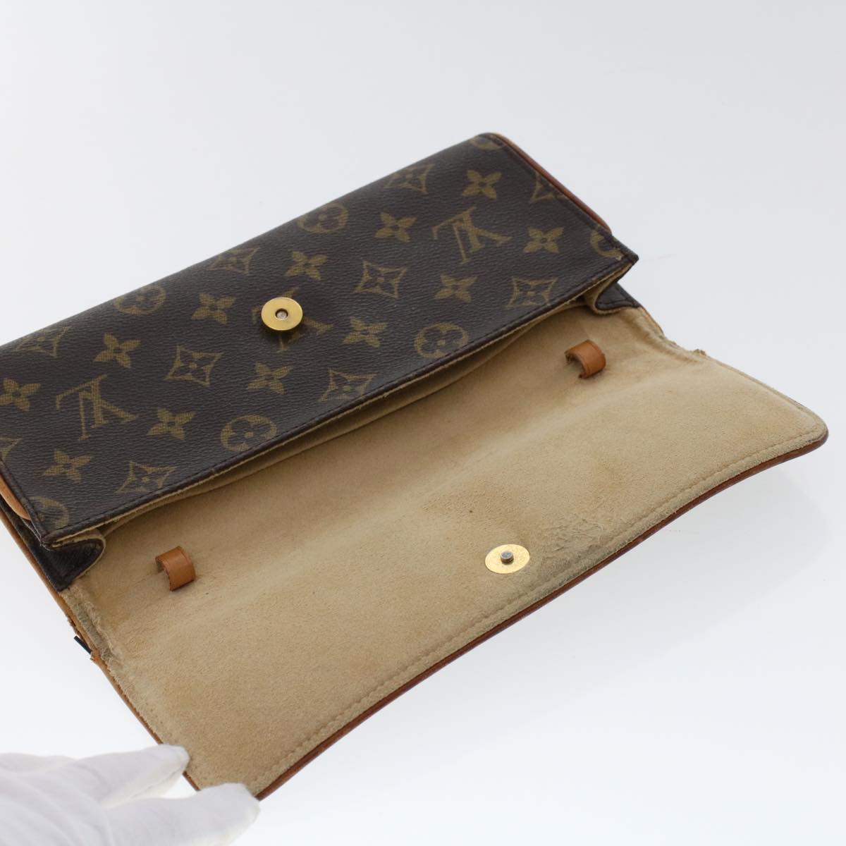 LOUIS VUITTON Monogram Pochette Twin GM Shoulder Bag M51852 LV rd5521