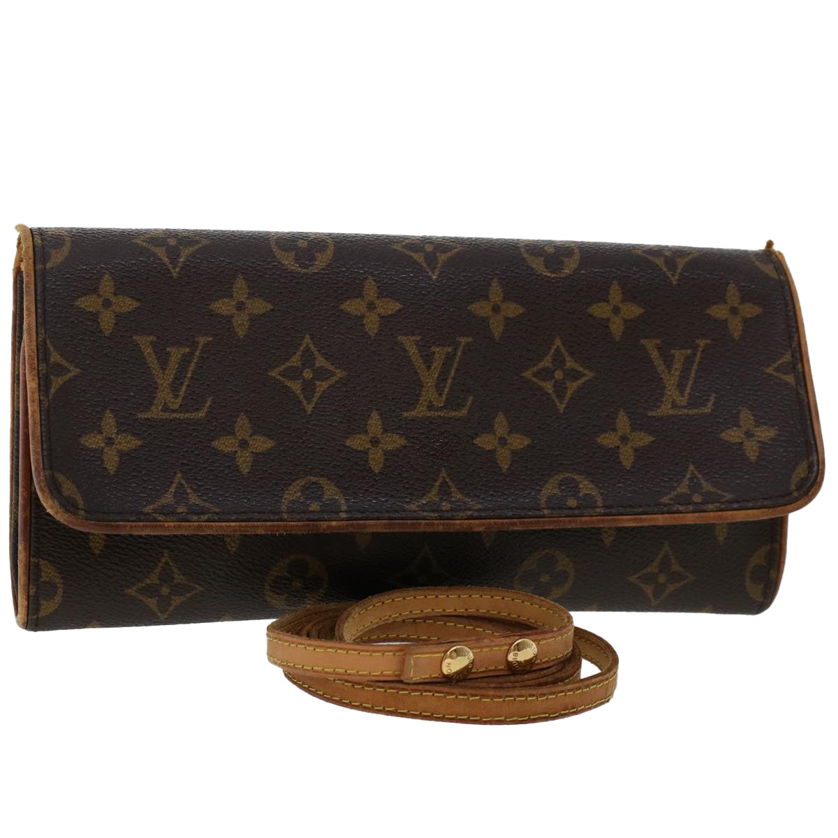 LOUIS VUITTON Monogram Pochette Twin GM Shoulder Bag M51852 LV rd5521
