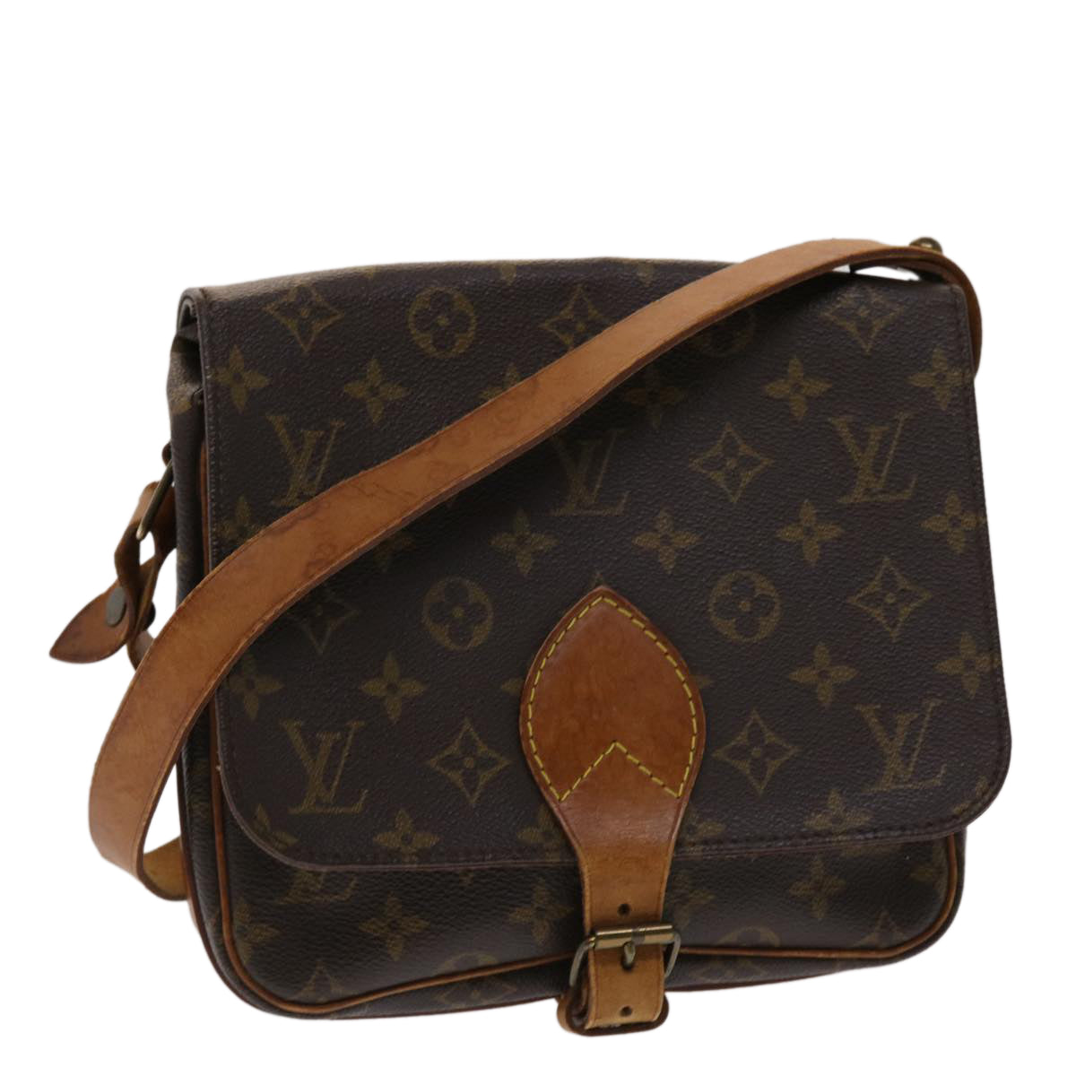 LOUIS VUITTON Monogram Cartouchiere MM Shoulder Bag M51253 LV rd5582