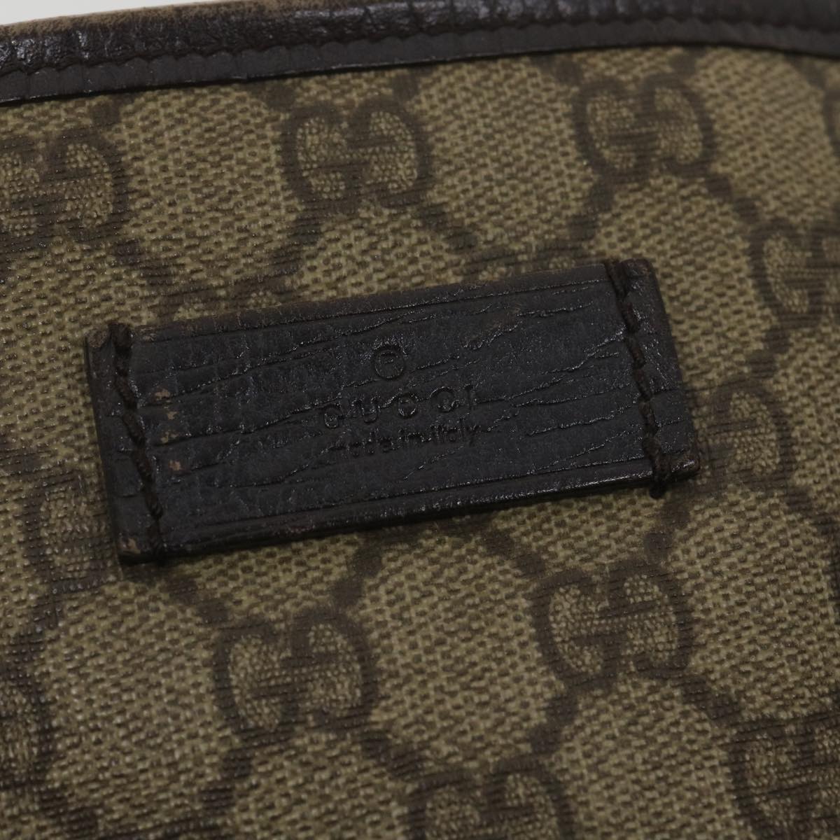 GUCCI GG Canvas Shoulder Bag PVC Leather Beige 114288 ro896
