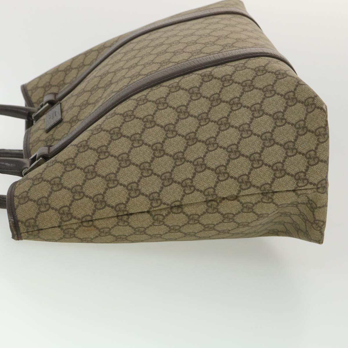 GUCCI GG Canvas Shoulder Bag PVC Leather Beige 114288 ro896