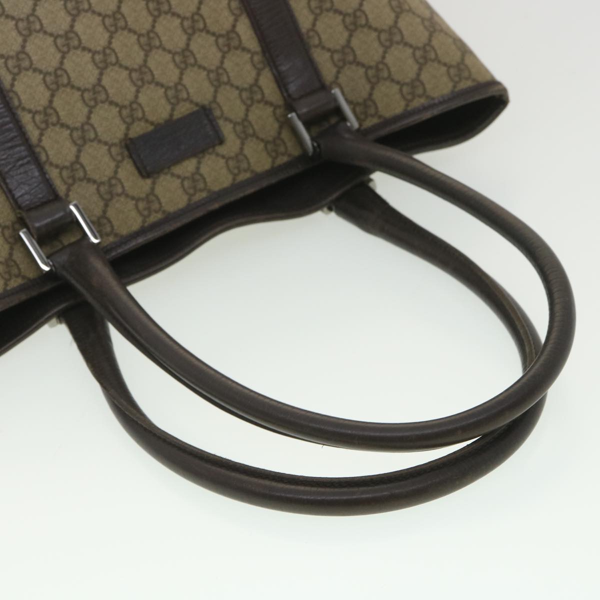 GUCCI GG Canvas Shoulder Bag PVC Leather Beige 114288 ro896