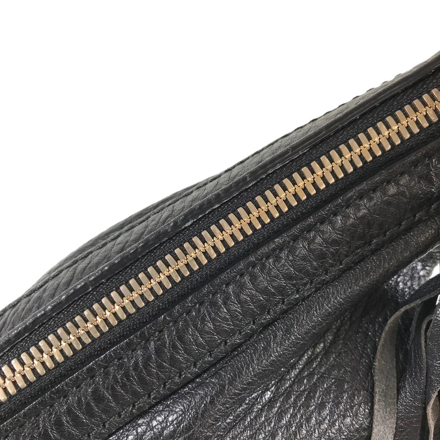 GUCCI Soho Interlocking G Fringe Tassel Chain Shoulder Bag