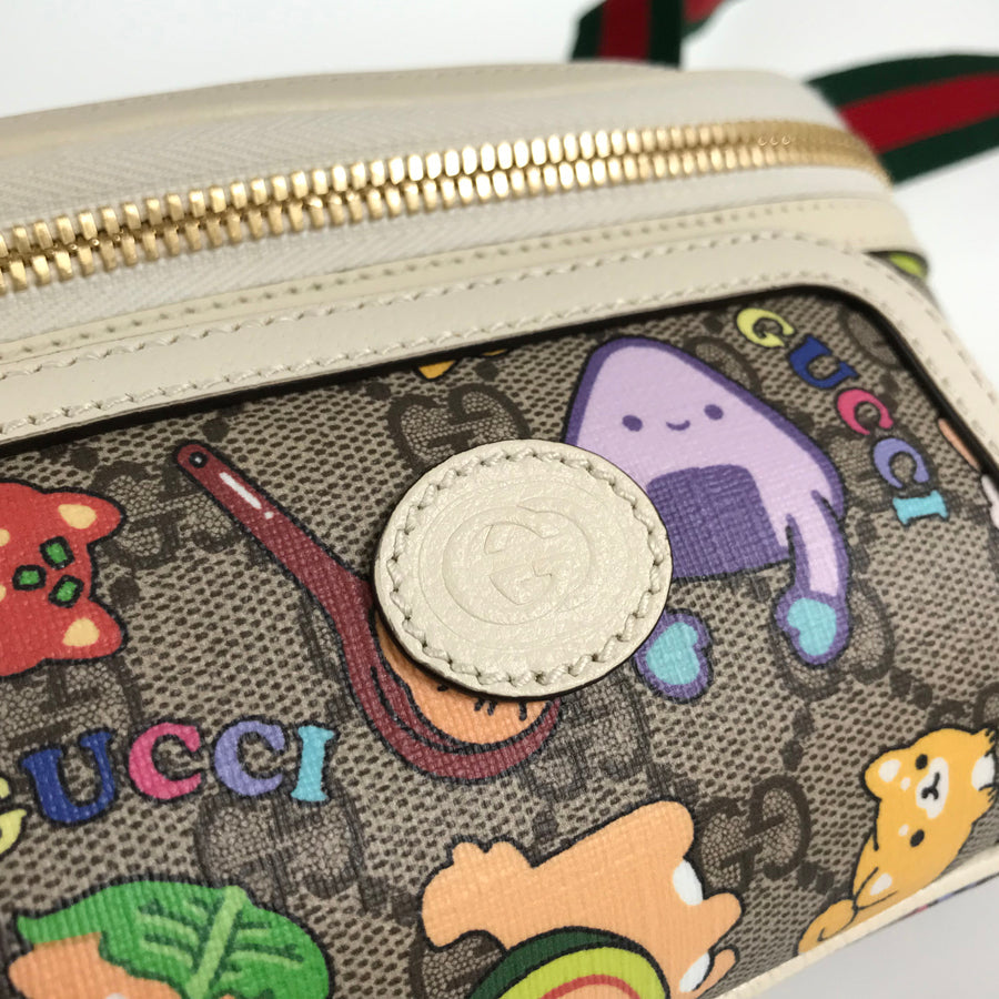GUCCI Angela Nguyen Pikarar GG Supreme Animal Print Belt Bag Waist pouch