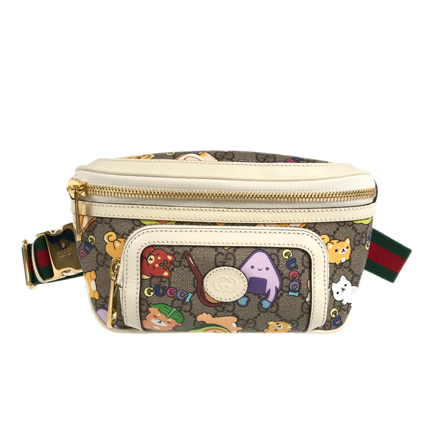 GUCCI Angela Nguyen Pikarar GG Supreme Animal Print Belt Bag Waist pouch