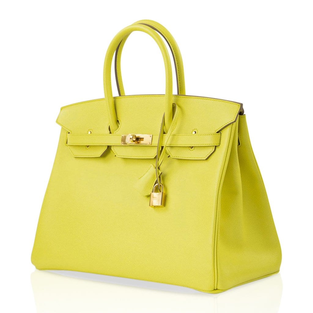 Hermes Birkin 35 Bag Soufre Epsom Leather Gold Hardware