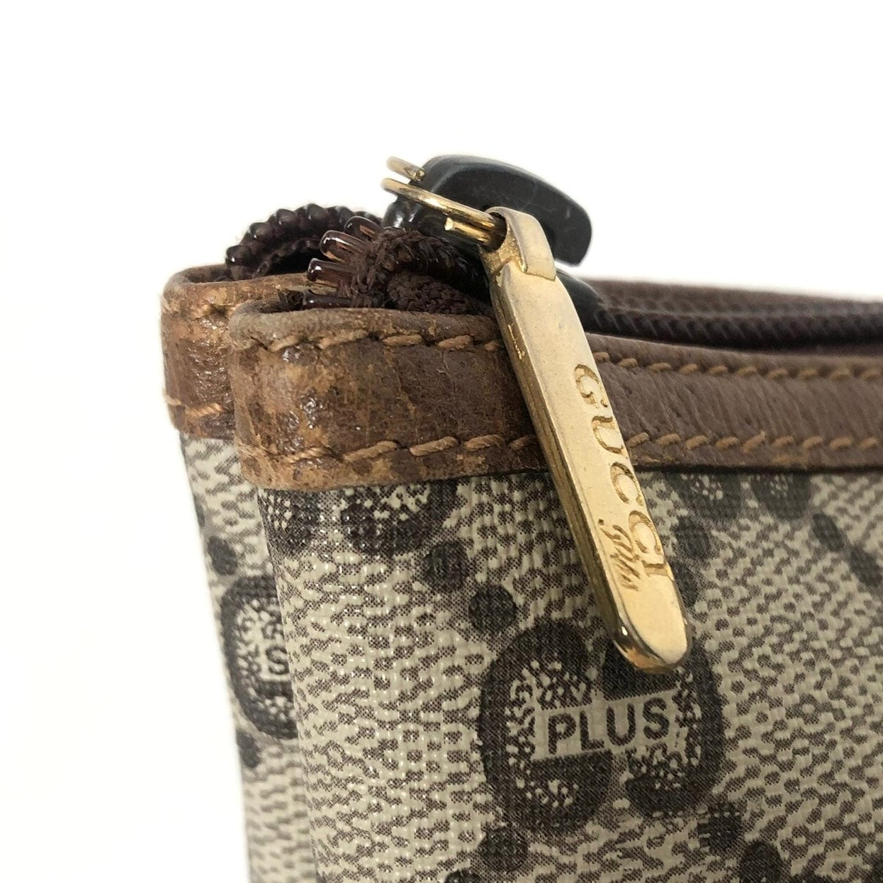 Gucci GG Plus Top Zip Web Tote