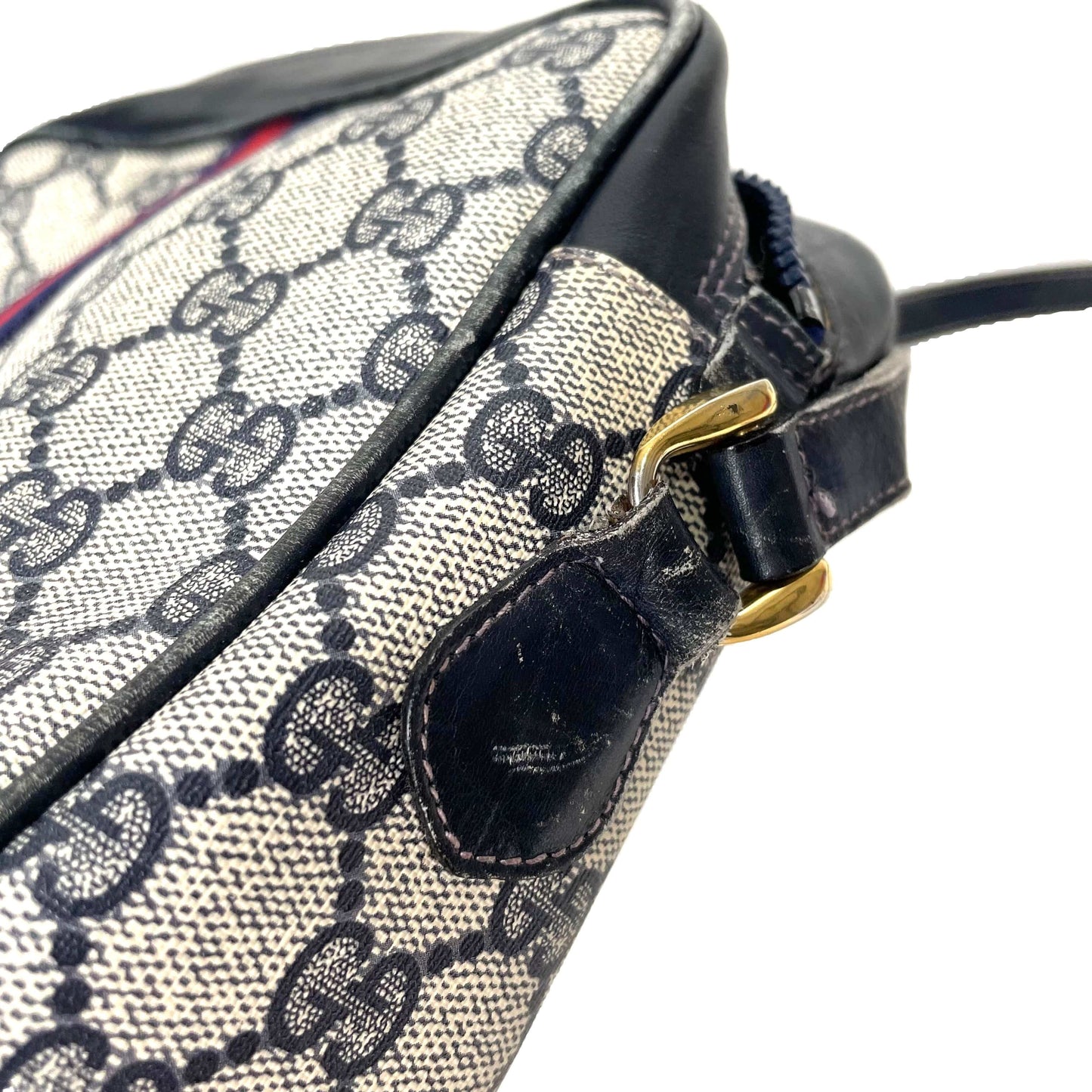 Gucci Vintage Navy Supreme Web Crossbody