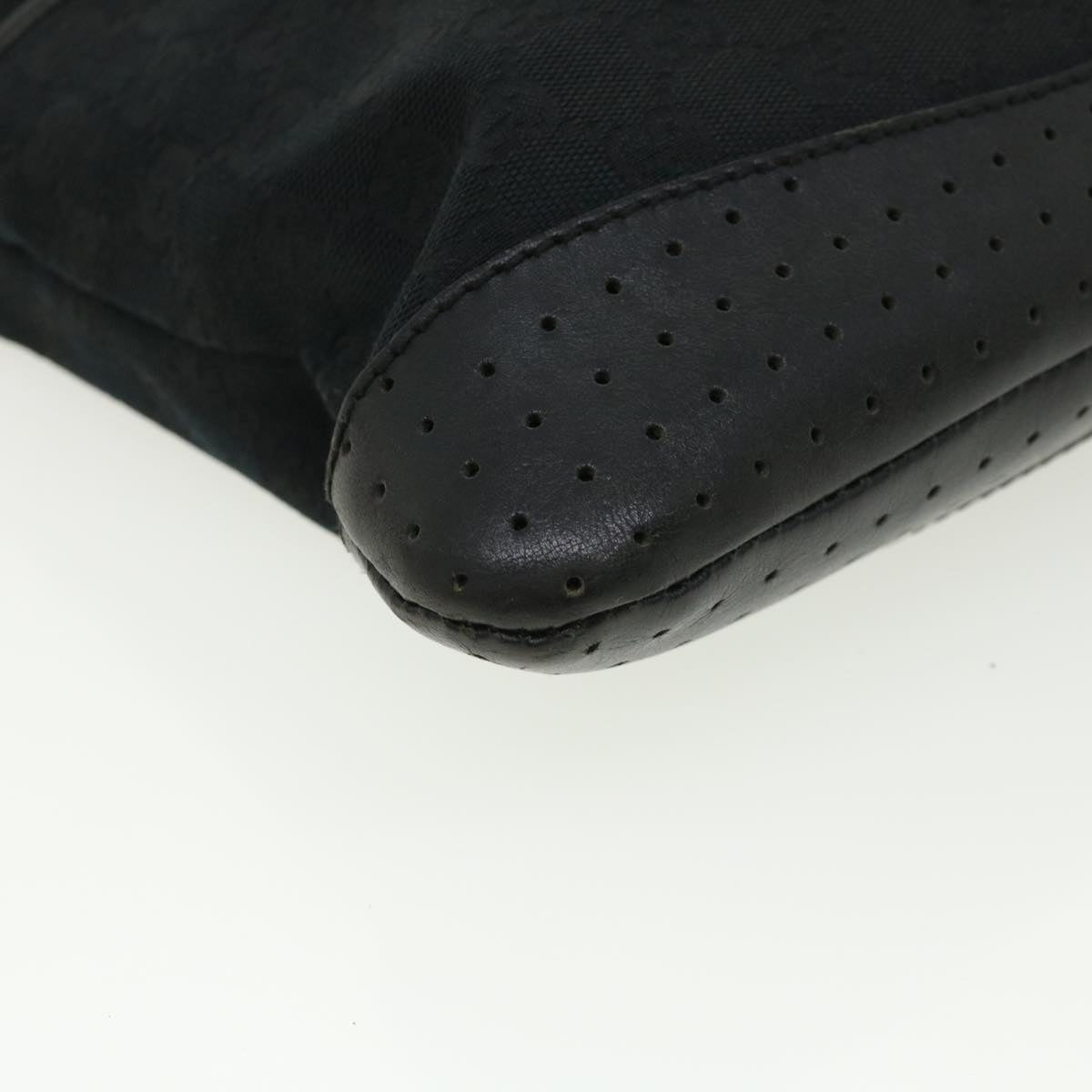 GUCCI GG Canvas Shoulder Bag Black 145857001013 tb425