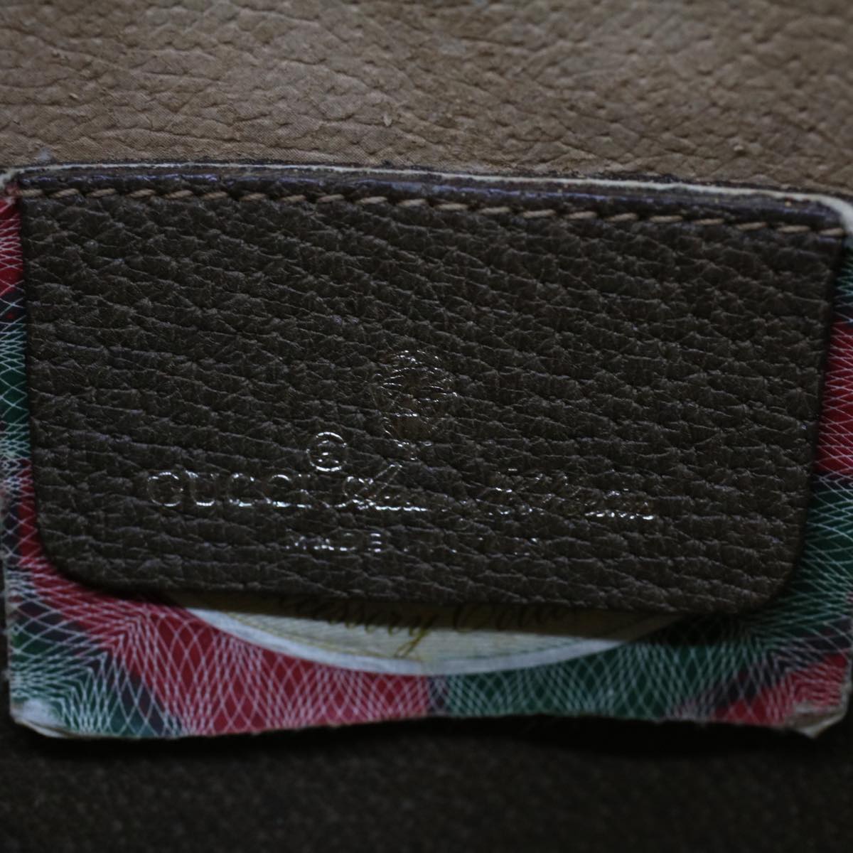 GUCCI GG Canvas Web Sherry Line Shoulder Bag Beige Red Green tb748