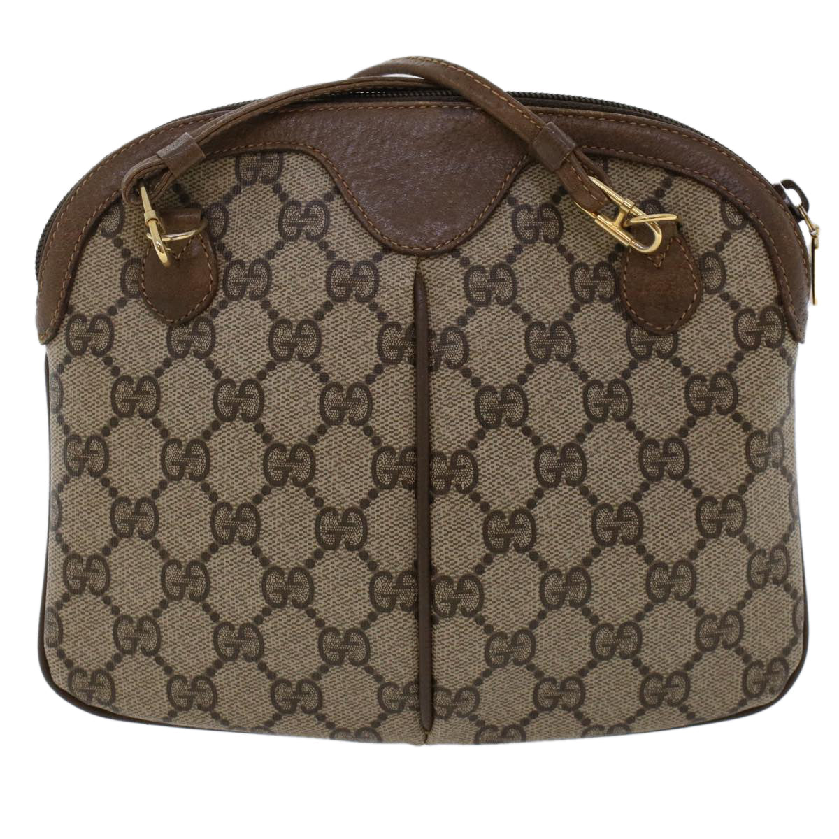 GUCCI GG Canvas Web Sherry Line Shoulder Bag Beige Red Green tb748