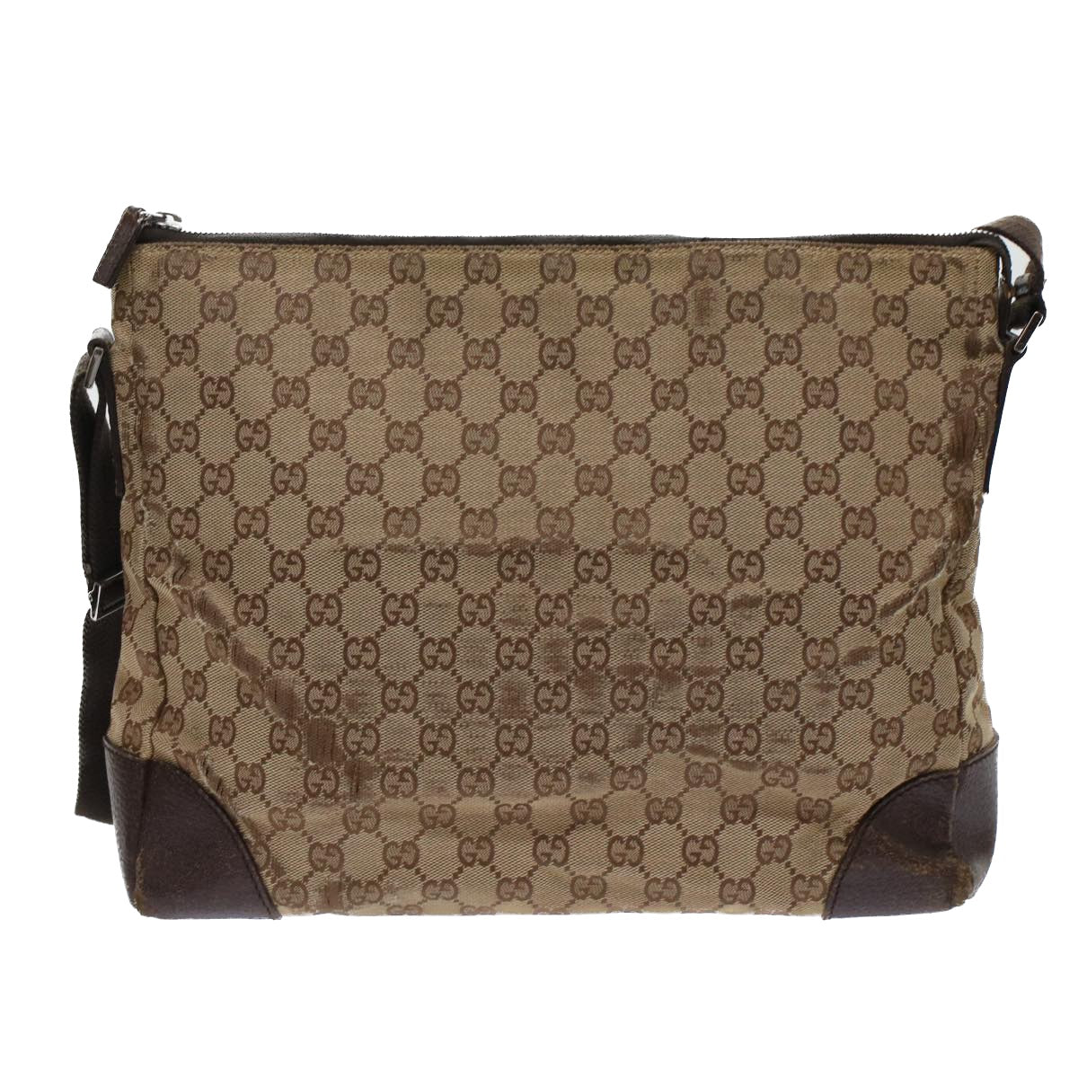 GUCCI GG Canvas Pouch Shoulder Bag 2Set Beige tb790