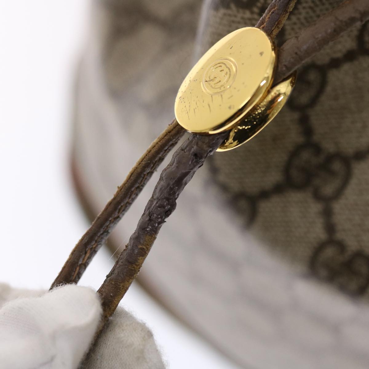 GUCCI GG Canvas Web Sherry Line Shoulder Bag Beige Red Green tb826