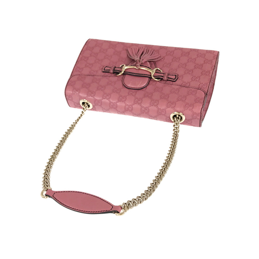 GUCCI Shima Emily Chain one belt tassel fringe Shoulder Bag